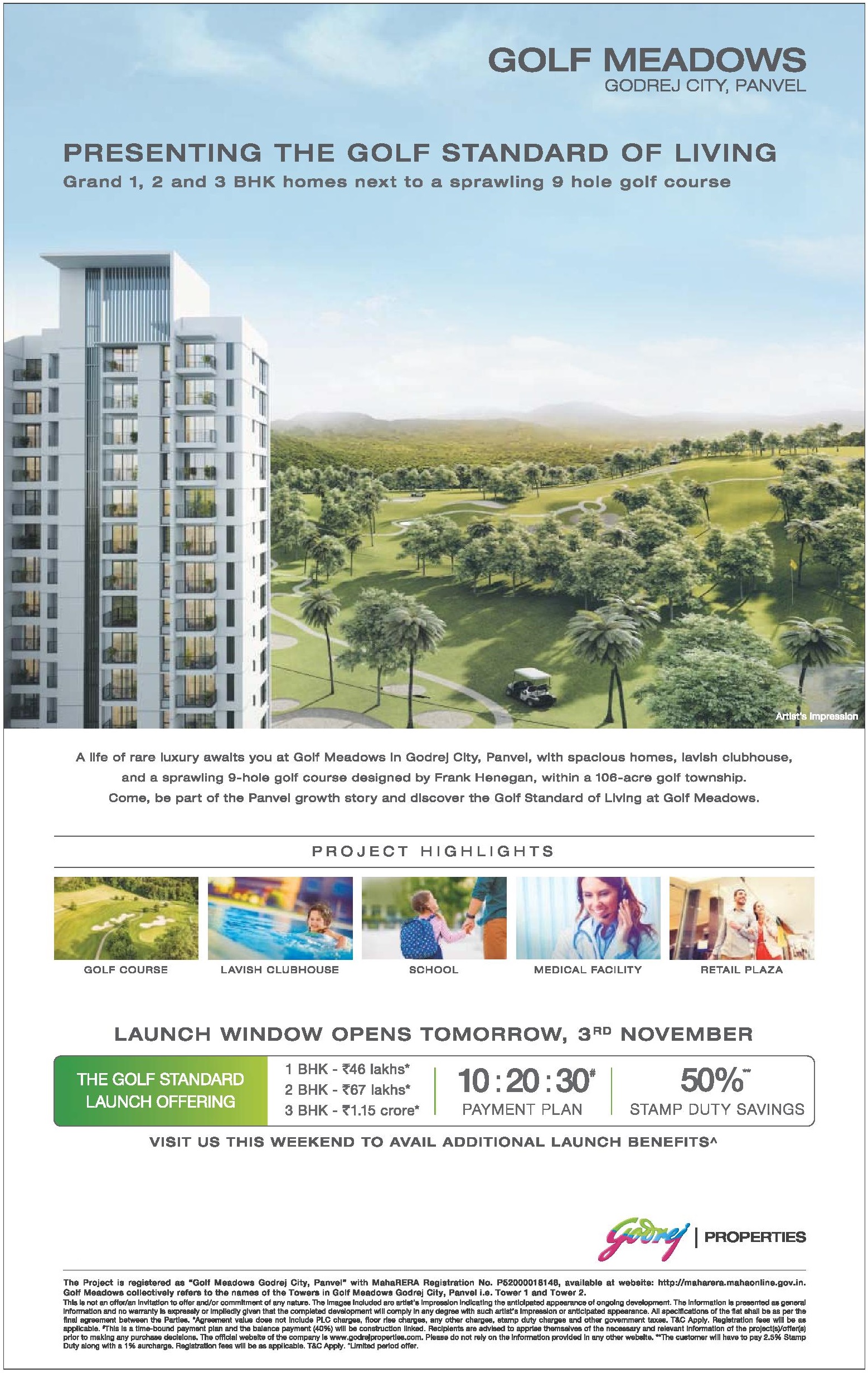 Godrej Golf Meadows presenting the golf standard of living in Panvel, Navi Mumbai Update
